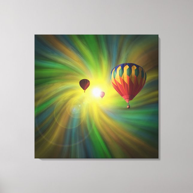Ballooning in Fantasy Vortex Wrapped Canvas Print (Front)