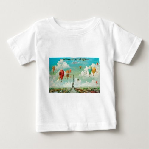 Ballooning Over Paris Baby T_Shirt