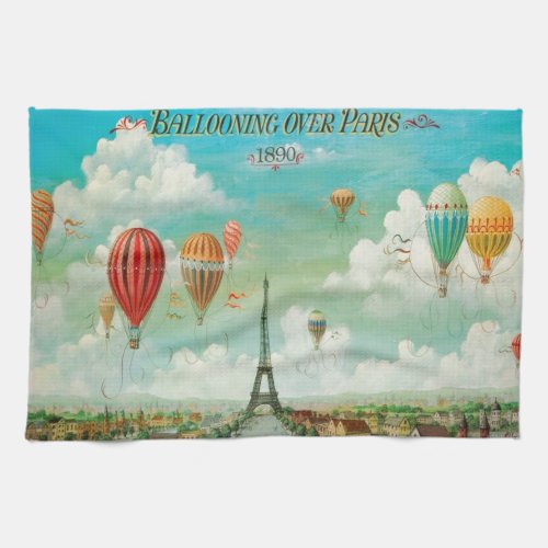 Ballooning Over Paris Towel