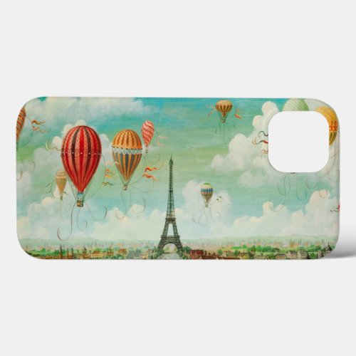 Ballooning Over Paris Vintage Art iPhone 13 Case