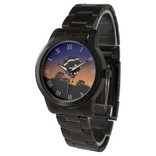 Ballooning White Roman Numerals Sport Watch