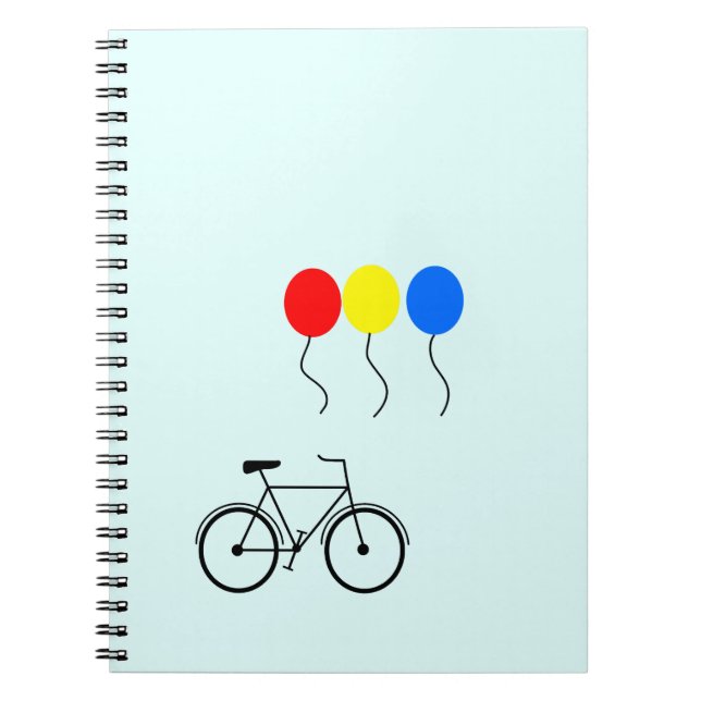Balloons and Bicycle Notebook (Front)
