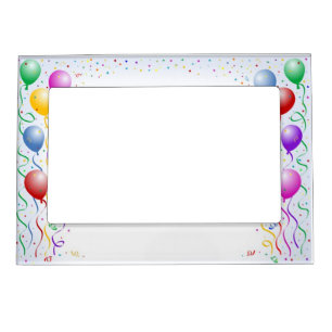 Balloons and Confetti Magnetic Frame