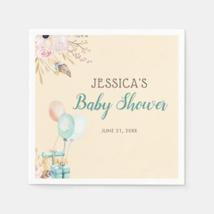 Balloons and Gifts Baby Shower Napkins