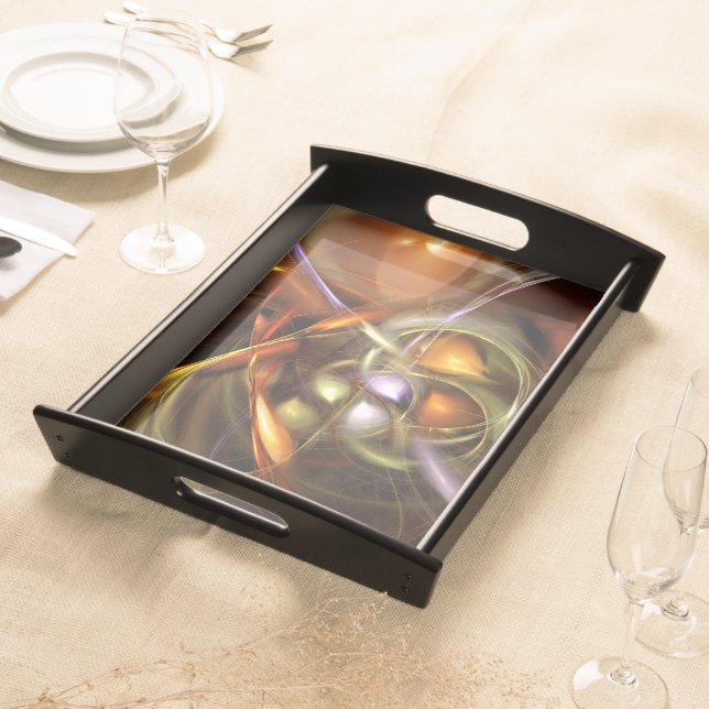 Balloons and Ribbons  Abstract Serving Tray (Front)