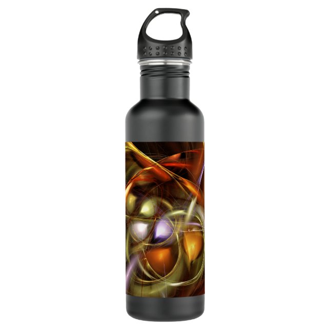 Balloons and Ribbons  Abstract Stainless Steel Water Bottle (Front)