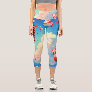 Balloons and Stars Capri Leggings