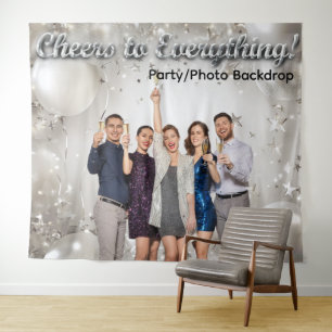 Balloons and Stars Photo Party Backdrop