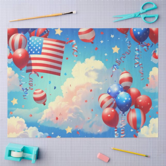 Balloons and Stars Tissue Paper (Craft)