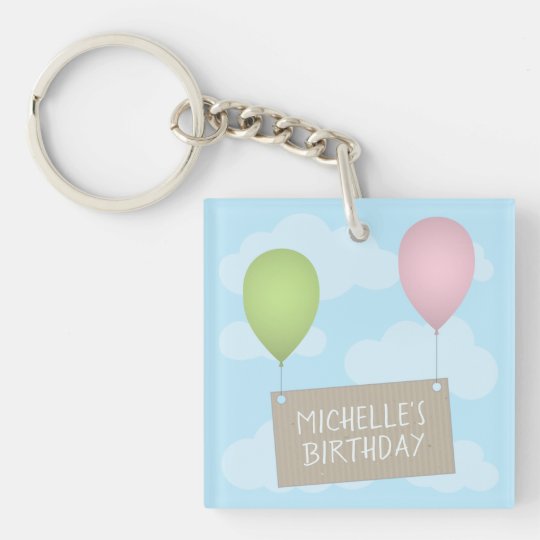 colorful balloons keychain