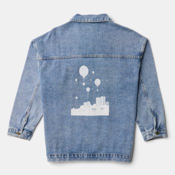 Balloons And The City Denim Jacket by bsolti at Zazzle