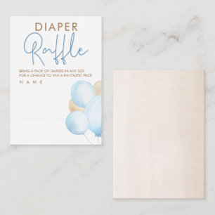 Balloons Baby Shower Diaper Raffle Ticket Enclosur Enclosure Card