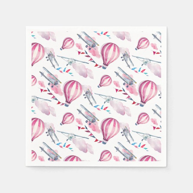 Balloons & Biplanes Paper Napkins (Front)