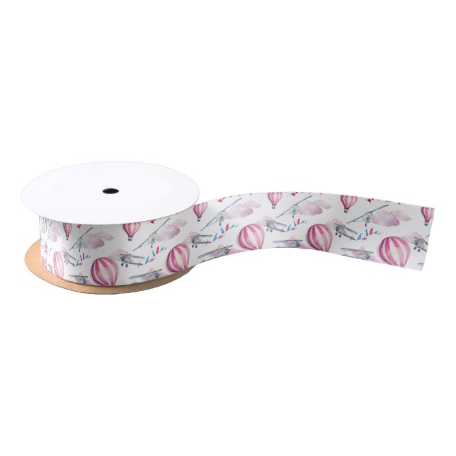 Balloons & Biplanes Satin Ribbon (Spool)