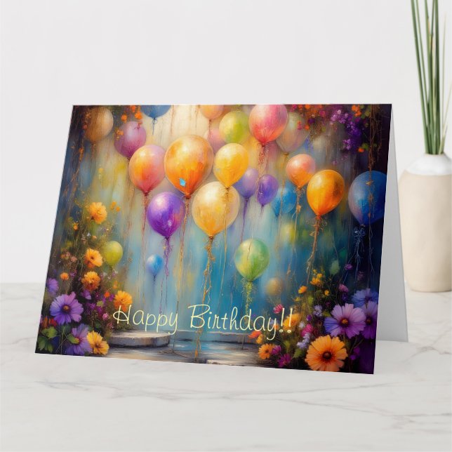 Balloons Birthday Card (Front)