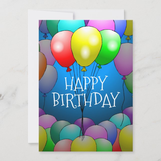 Balloons Birthday Card (Front)
