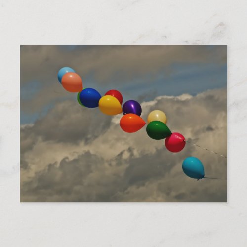 Balloons Blowing in the Wind Postcard