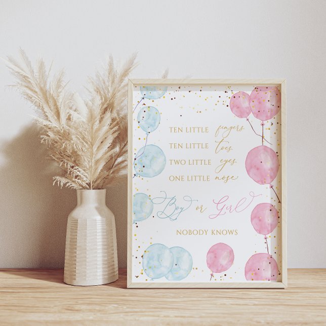 Balloons Boy or Girl Gender Reveal Sign (Creator Uploaded)