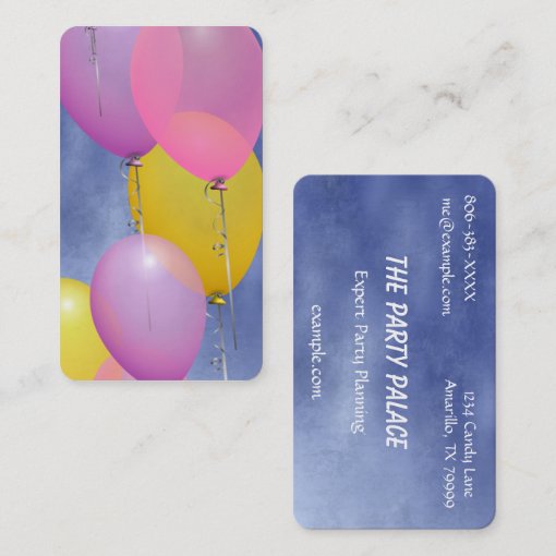 Balloons Business Card | Zazzle