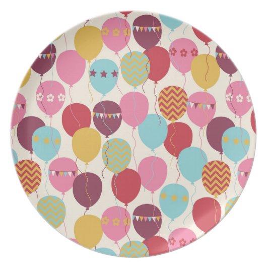 Balloons Celebration/ Chevron/ Bunting/ Plate (Front)