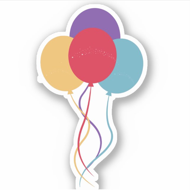 Balloons, celebration sticker (Front)