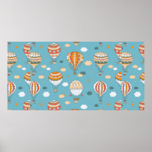 Balloons color pattern poster