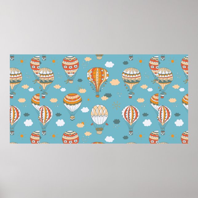 Balloons color pattern poster (Front)