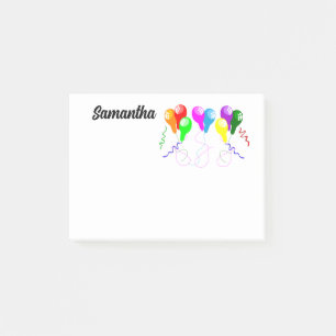 BALLOONS colorful birthday gift Post-it Notes
