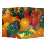 Balloons Colorful Party Design 3 Ring Binder