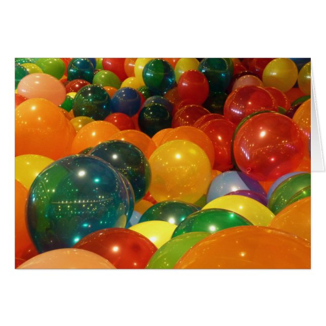Balloons Colorful Party Design Cards (Front Horizontal)