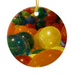 Balloons Colorful Party Design Ceramic Ornament