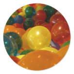Balloons Colorful Party Design Classic Round Sticker