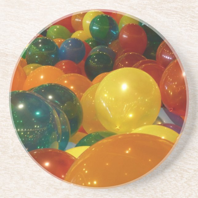 Balloons Colorful Party Design Coaster (Front)
