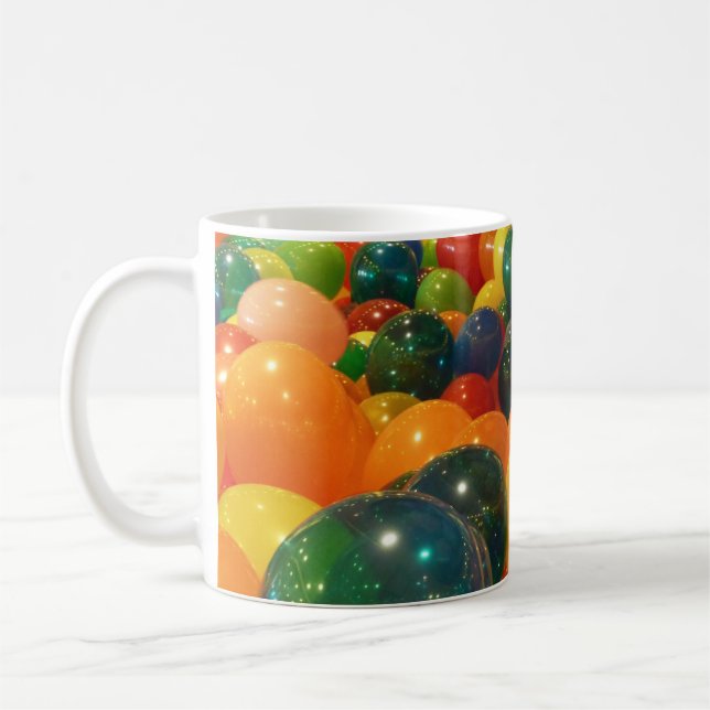 Balloons Colorful Party Design Coffee Mug (Left)