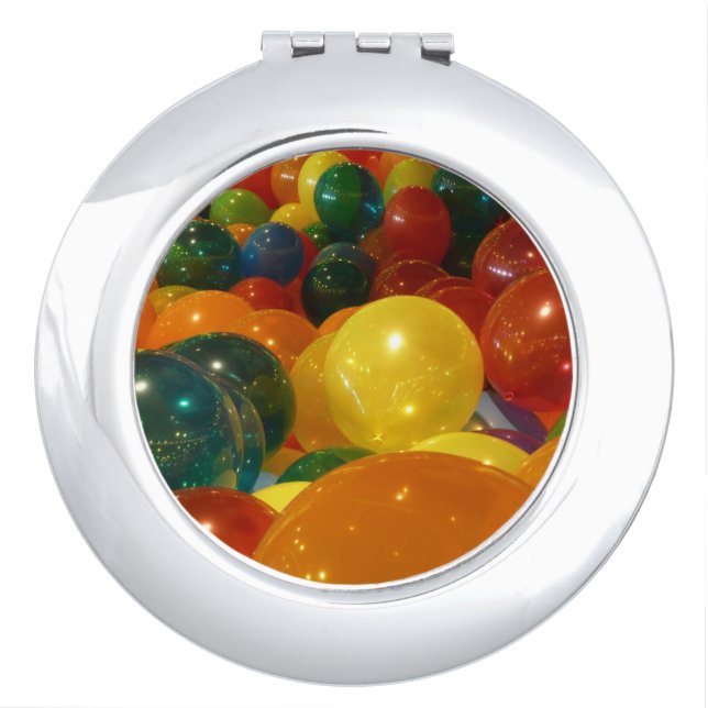 Balloons Colorful Party Design Compact Mirror (Front)