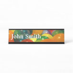 Balloons Colorful Party Design Desk Name Plate