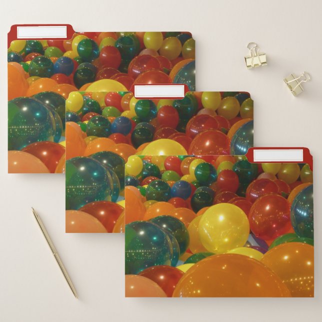 Balloons Colorful Party Design File Folder (Set)