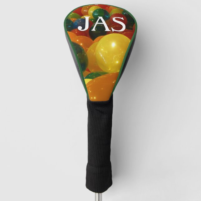 Balloons Colorful Party Design Golf Head Cover (Front)