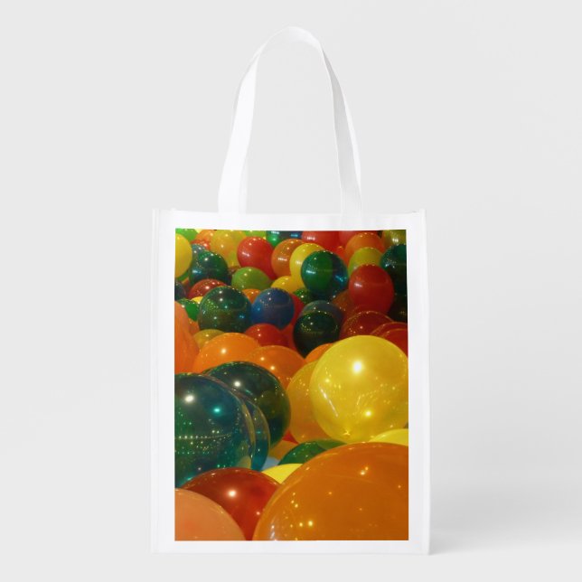 Balloons Colorful Party Design Grocery Bag (Front)