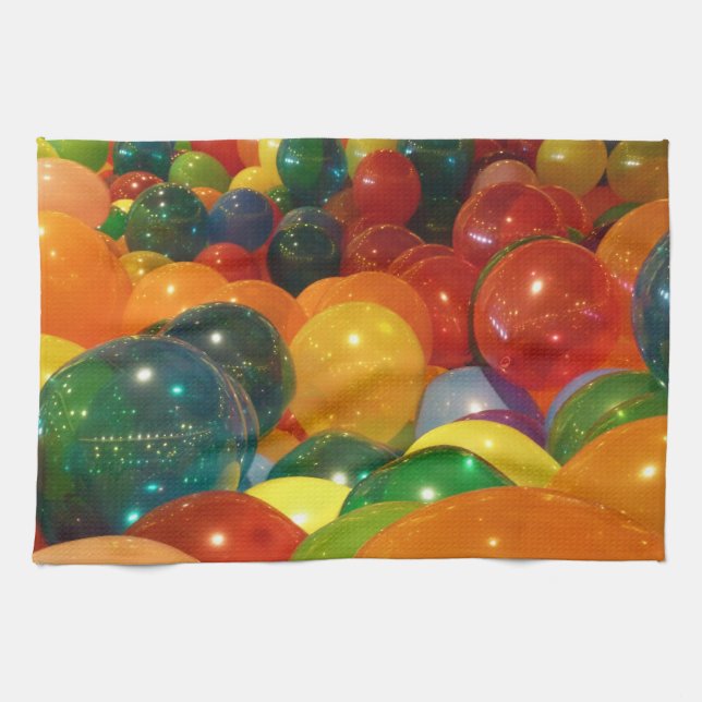 Balloons Colorful Party Design Kitchen Towel (Horizontal)