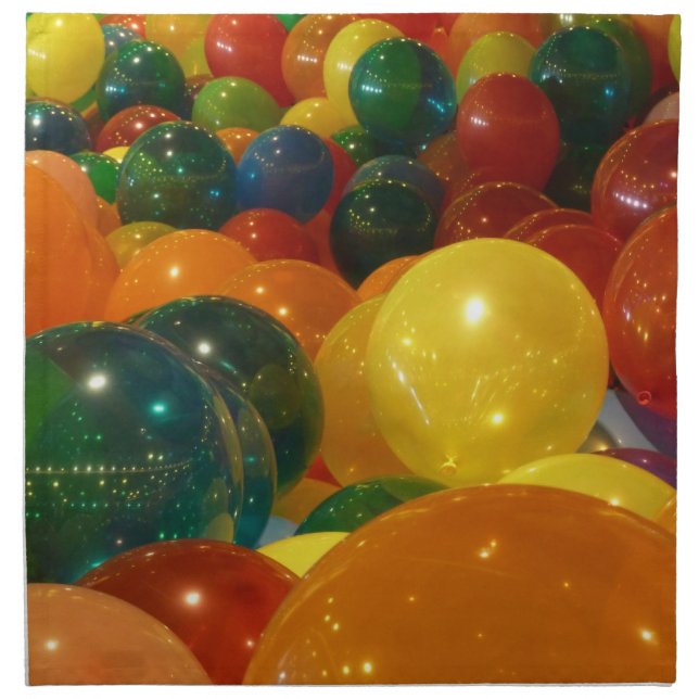 Balloons Colorful Party Design Napkin (Front)