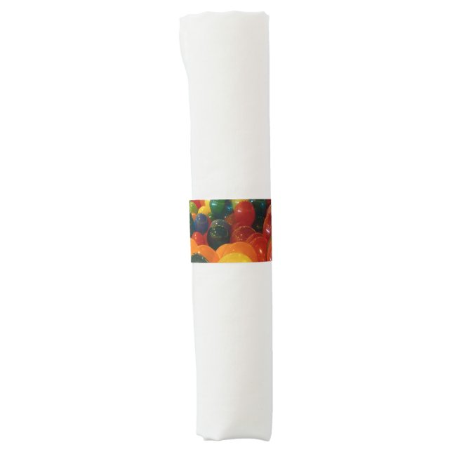 Balloons Colorful Party Design Napkin Bands (Front)
