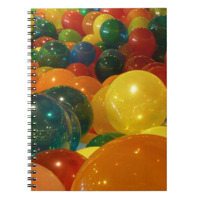 Balloons Colorful Party Design Notebook (Front)
