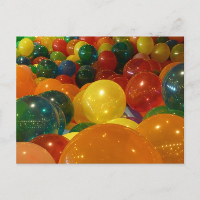 Balloons Colorful Party Design Postcard (Front)