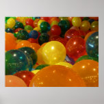 Balloons Colorful Party Design Poster