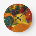 Balloons Colorful Party Design Round Clock