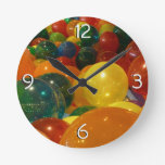 Balloons Colorful Party Design Round Clock