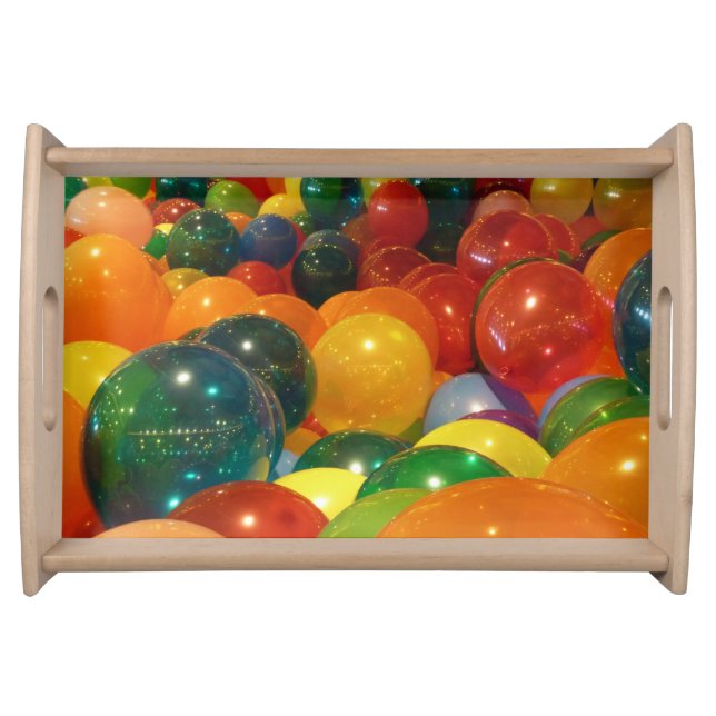 Balloons Colorful Party Design Serving Tray (Front)