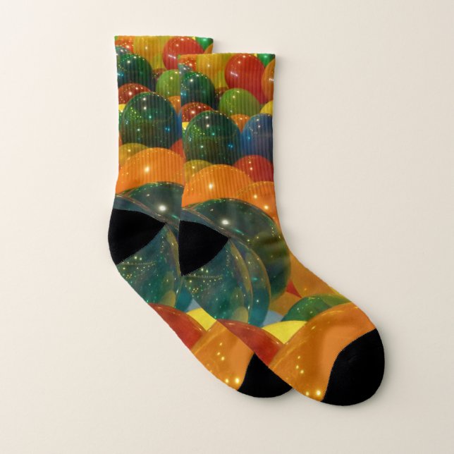 Balloons Colorful Party Design Socks (Pair)