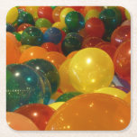 Balloons Colorful Party Design Square Paper Coaster